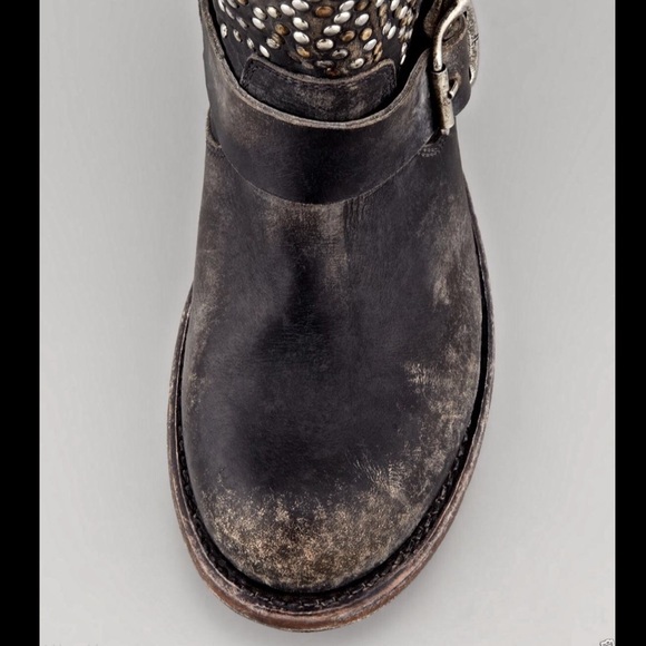 Frye black Jenna Skull Studded Short Pull On Boots - Picture 3 of 4