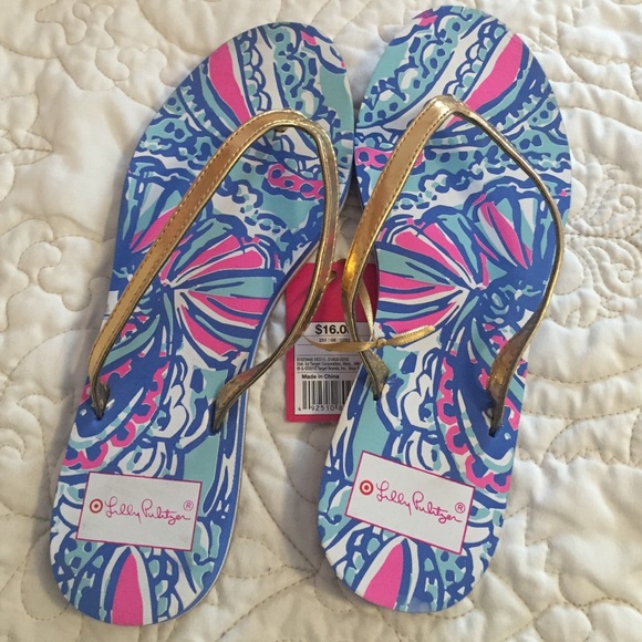 Lilly Pulitzer flip flops from target!
