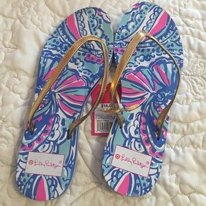 Lilly Pulitzer flip flops from target!
