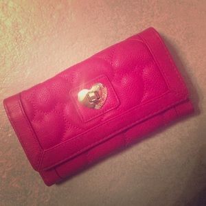 Betsey Johnson Quilted Heart Wallet