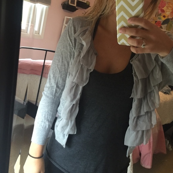 Gray cardigan!
