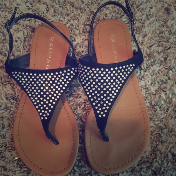 Sparkle black sandals