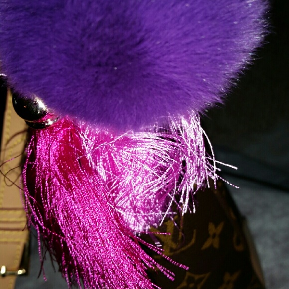 Luxury Real  Fur Key Chain Purse Charm