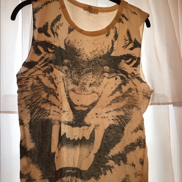 Tiger Print Muscle Tee