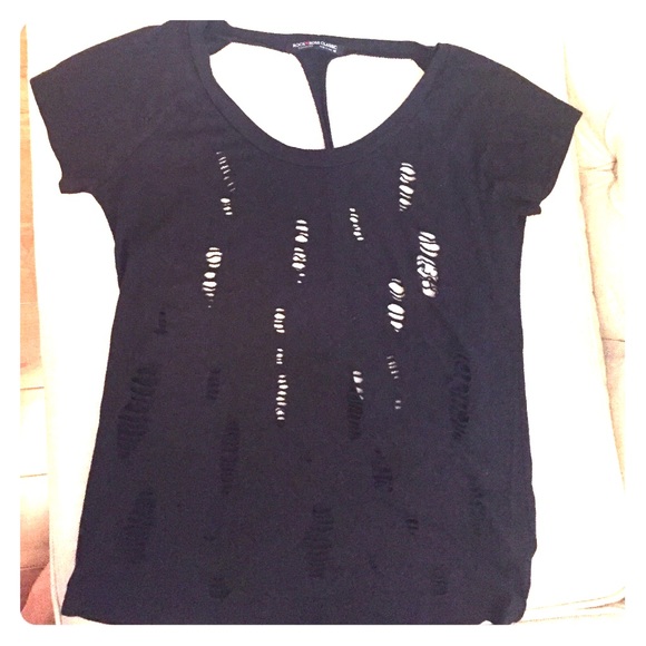Black backless t-shirt - Picture 1 of 2