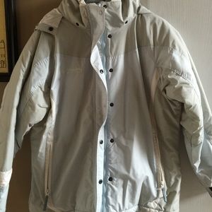 Blue and white Columbia Ski Jacket