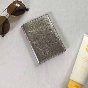 J. Crew silver passport cover