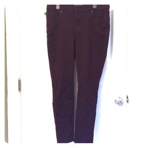Burgundy Rock&Republic Skinny Jeans