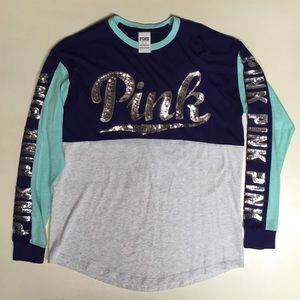 Pink by VS Sequin Long Sleeve