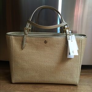 Brand new Tory Burch straw tote