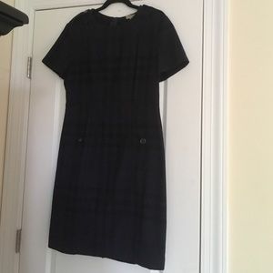 Burberry Navy and Black Dress Size 12 NWT!