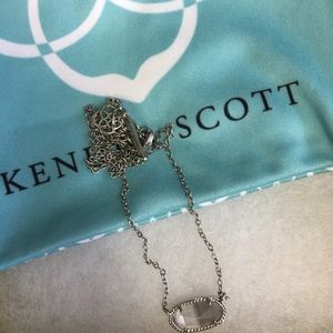 Slate gray necklace with bag