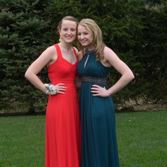 Red Calvin Klein Gown