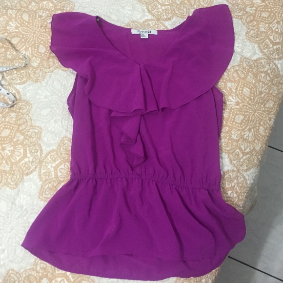 F21 ruffle blouse