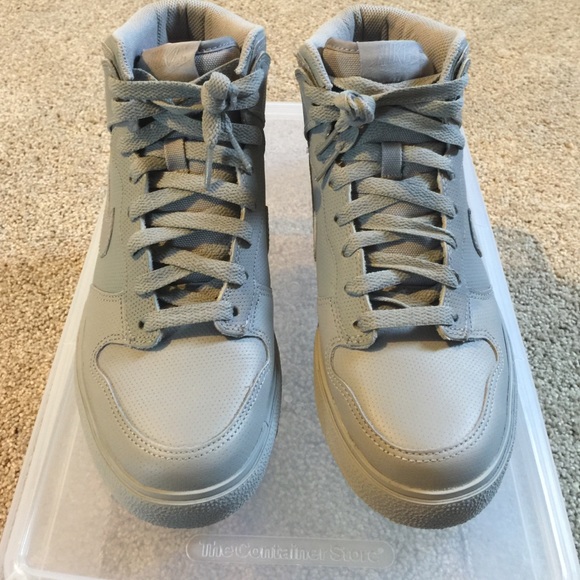 Grey on grey Nike high tops. Never worn.