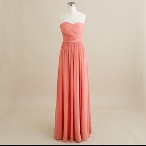 Brand new jcrew Arabelle long coral dress!