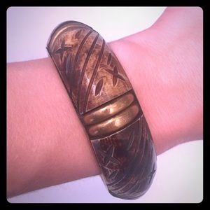 Brown tribal cuff