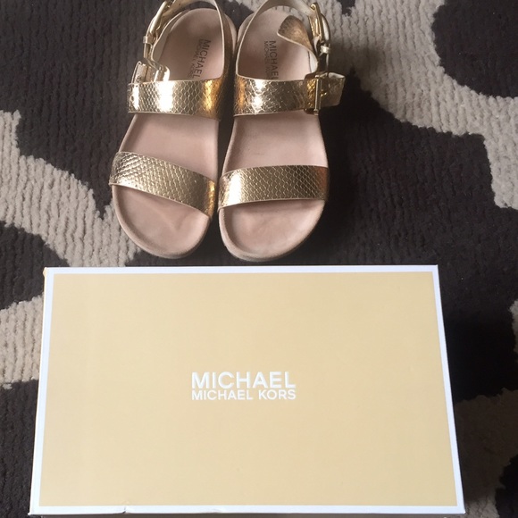 Michael Kors gold sandals