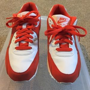 Nike Air Max orange and white. Worn once. Like new