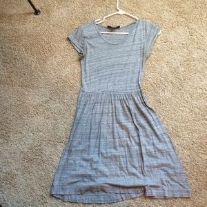 Heather Gray Casual Cotton Dress