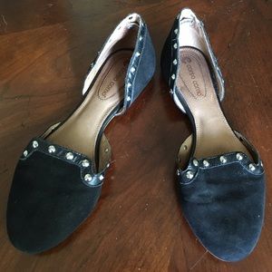 Black cutout ballet flats