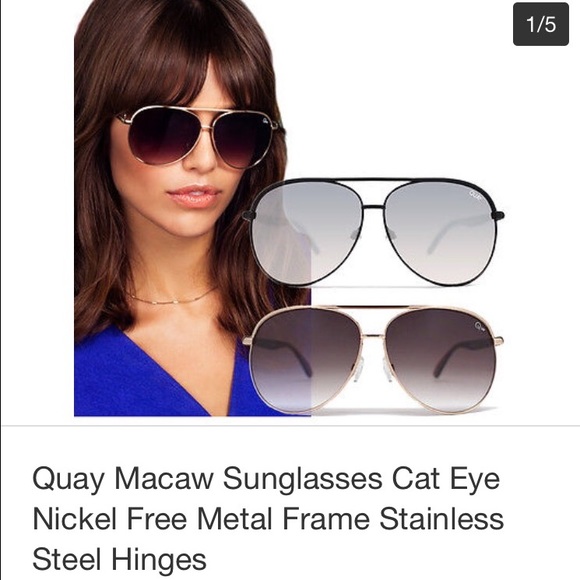 Quay Macaw Sunglasses Black/silver