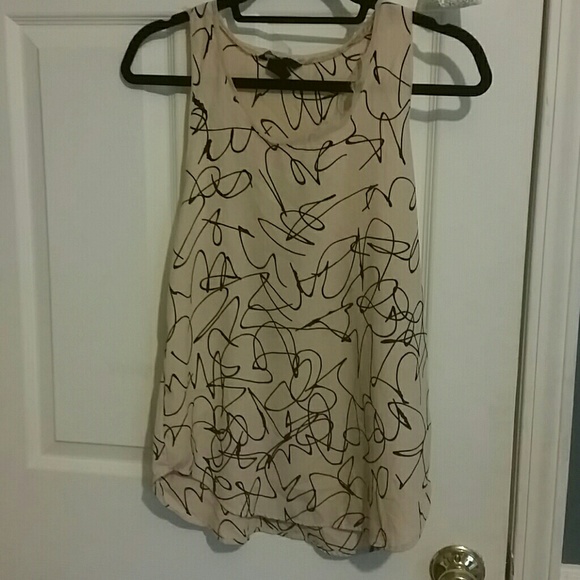 H&M tanish pink and black top