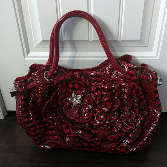 Red and black purse