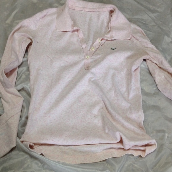 Lacoste light pink polo shirt.