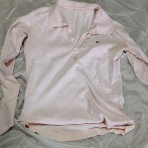 Lacoste light pink polo shirt.