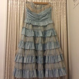 Betsey Johnson ruffled evening party dress
