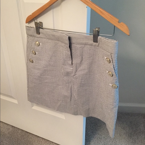 Super cute sailor style blue pinstripe Jcrew skirt