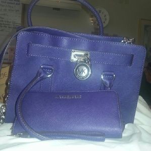 Mk purple iris purse with wallet