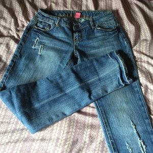 Almost famous skinny distressed jeans