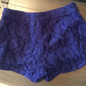 Forever 21 Shorts - Dark blue lace shorts Forever 21 Shorts - Dark blue lace shorts