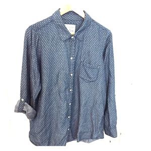 Sonoma Blue Flowered Button Down