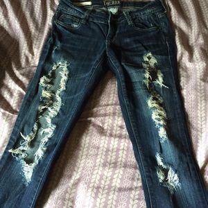 Super skinny super sexy distressed decree jeans