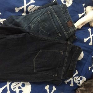 Two pairs of jeans x2 express boot and wide leg