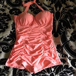 One piece swim suit retro look