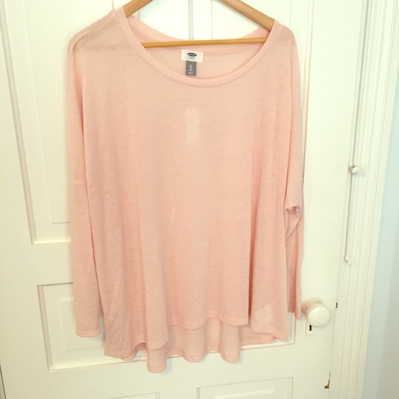 NWT Old Navy Sheer Oversized Crew blouse