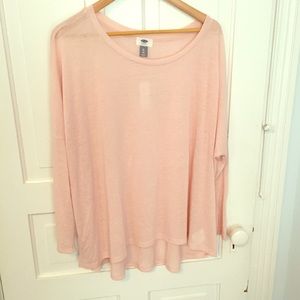 NWT Old Navy Sheer Oversized Crew blouse