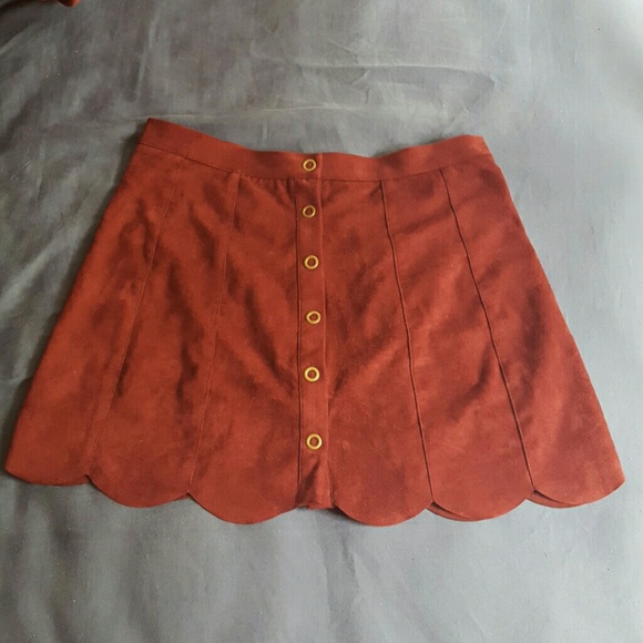 Kendall and Kylie suede skirt