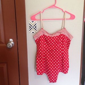 Gap red and white polka dot body suit! XL