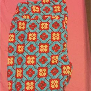 LuLaRoe TC hibiscus leggings- worn once