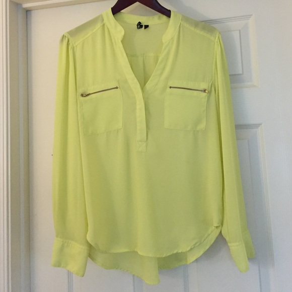 Sheer yellow top