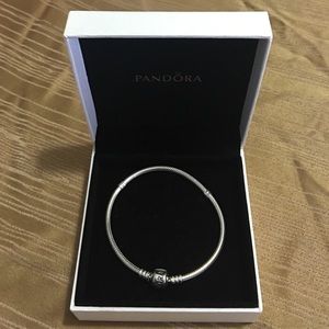 Authentic Pandora Silver Charm Bracelet 7.9"