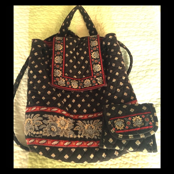 Vera Bradley backpack and ID pouch bundle
