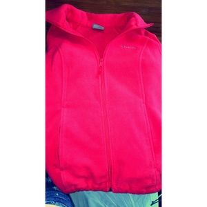 Bright Coral Pink Columbia Fleece Size Medium