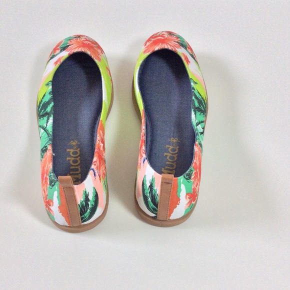Tropical Floral Flats Last Pair Sz 9.5 New 🎉HPX5 - Picture 3 of 4