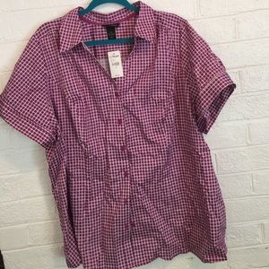 Pretty Lane Bryant Button down v-neck Blouse